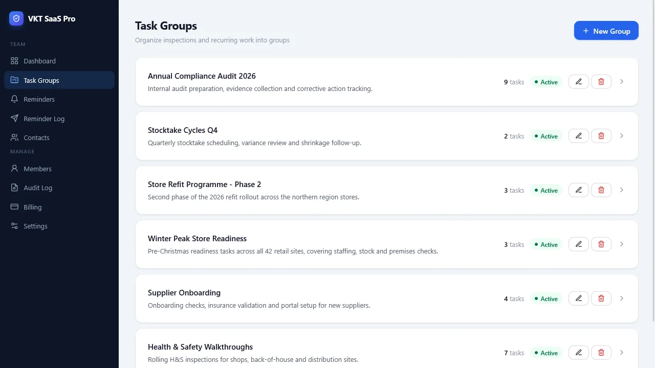 Project groups